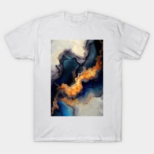 Volcanic Waves - Abstract Alcohol Ink Resin Art T-Shirt